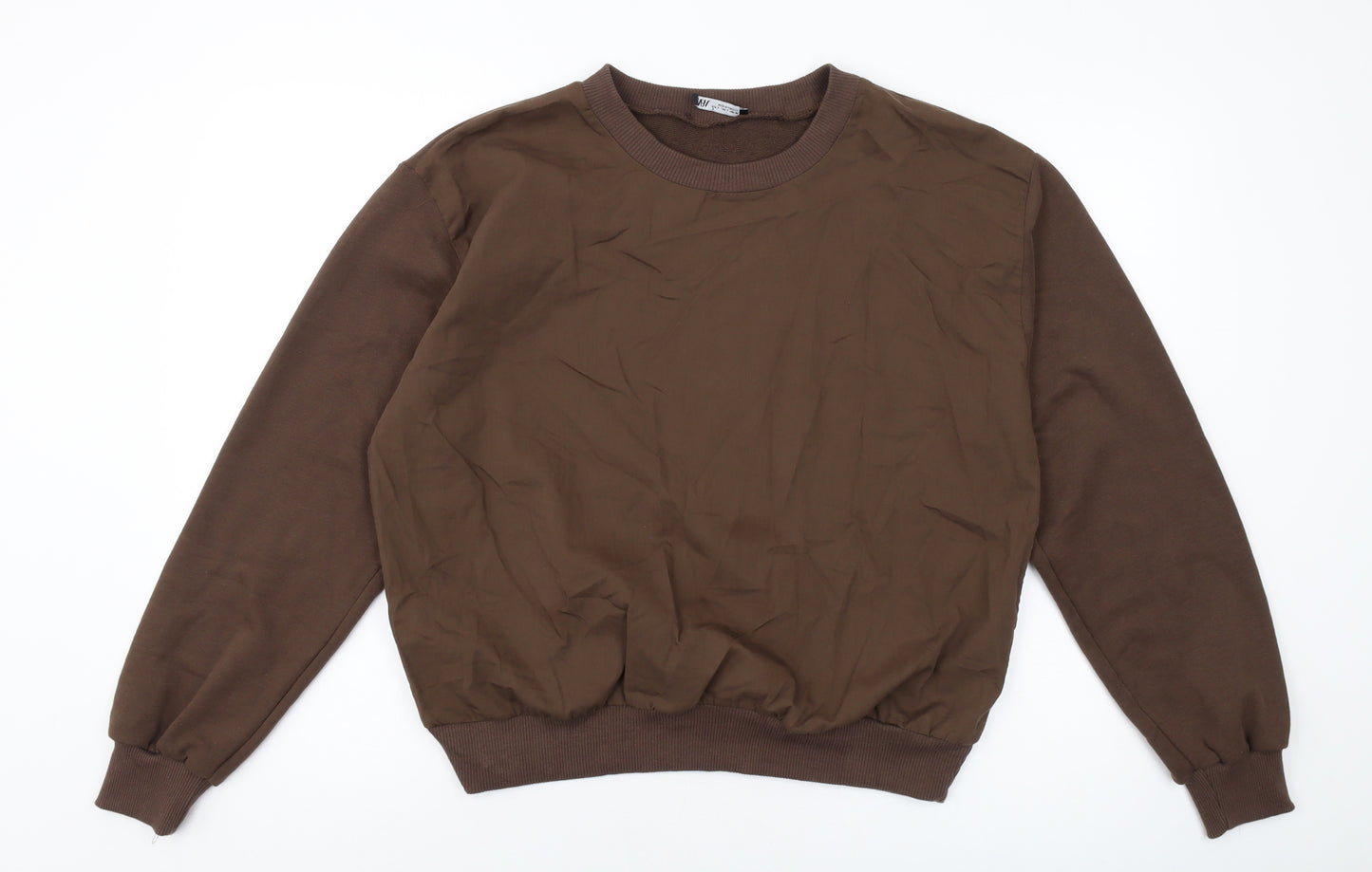 Zara Womens Brown Cotton Pullover Sweatshirt Size L Pullover
