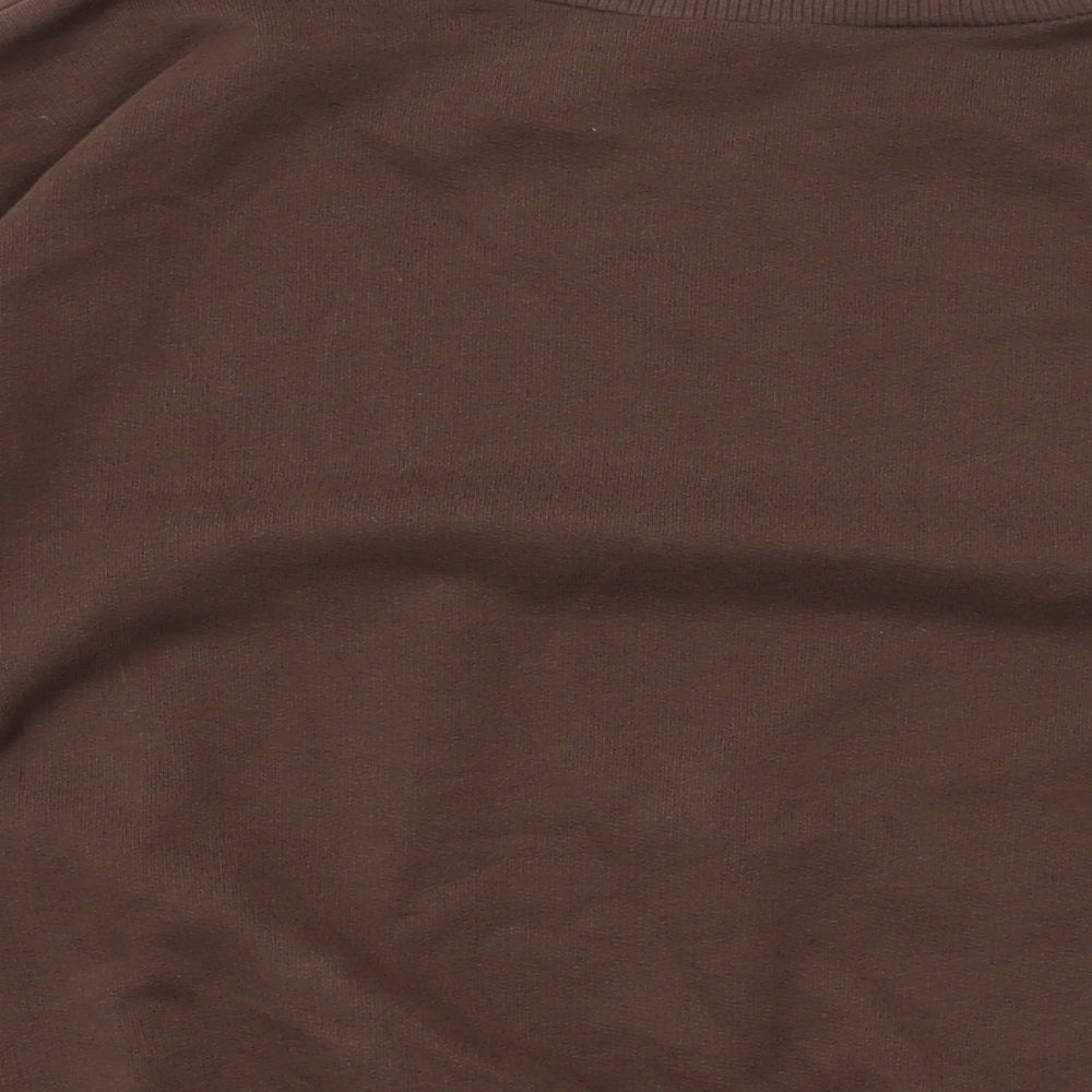 Zara Womens Brown Cotton Pullover Sweatshirt Size L Pullover