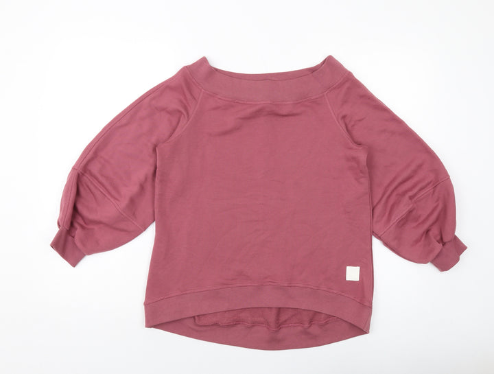 River Island Womens Pink Cotton Pullover Sweatshirt Size XS Pullover