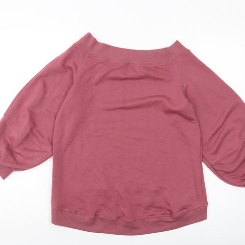 River Island Womens Pink Cotton Pullover Sweatshirt Size XS Pullover