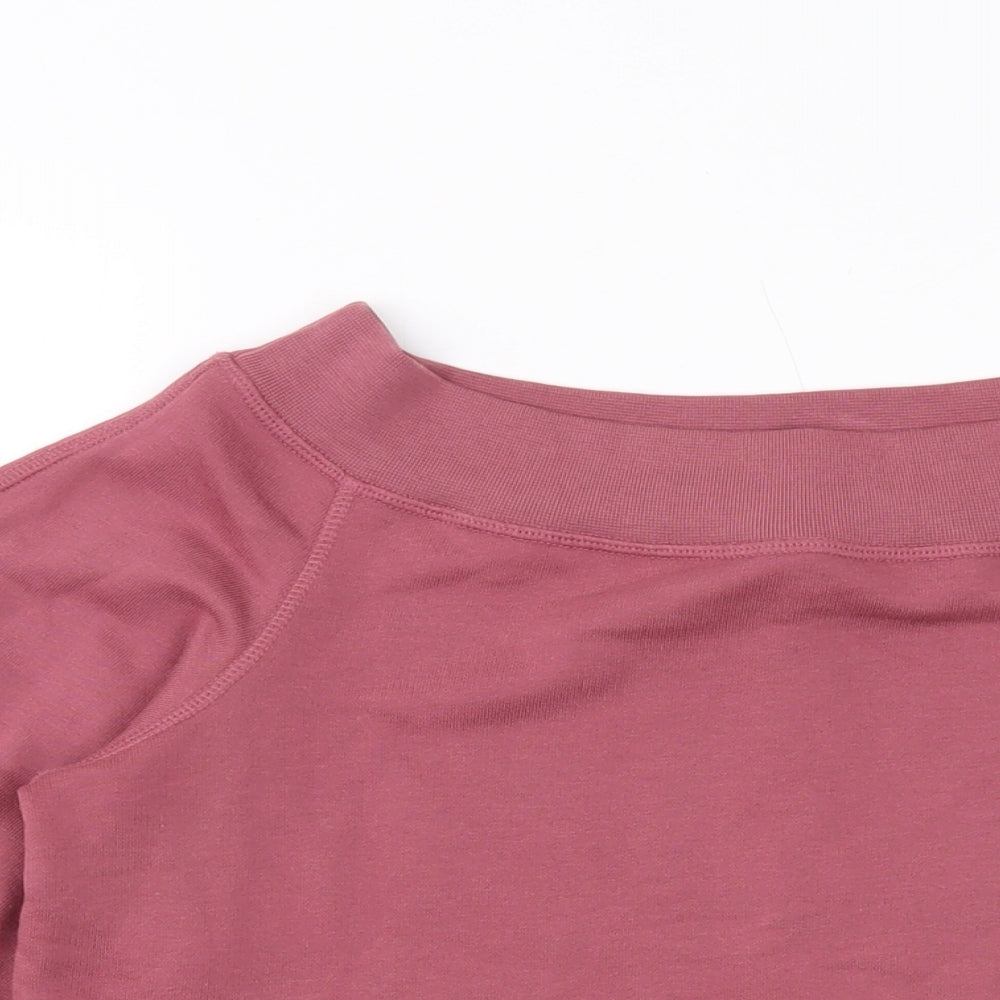 River Island Womens Pink Cotton Pullover Sweatshirt Size XS Pullover