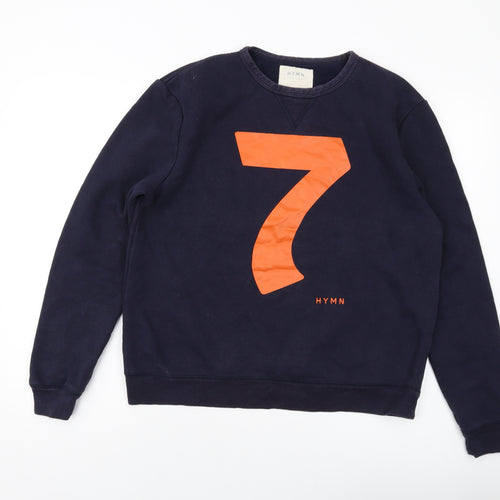 Hymn Womens Blue Cotton Pullover Sweatshirt Size M Pullover
