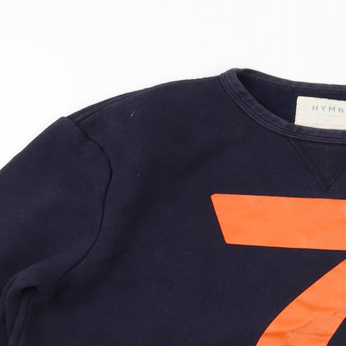 Hymn Womens Blue Cotton Pullover Sweatshirt Size M Pullover