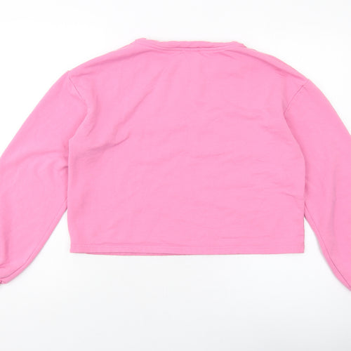 New Look Womens Pink Polyester Pullover Sweatshirt Size 12 Pullover