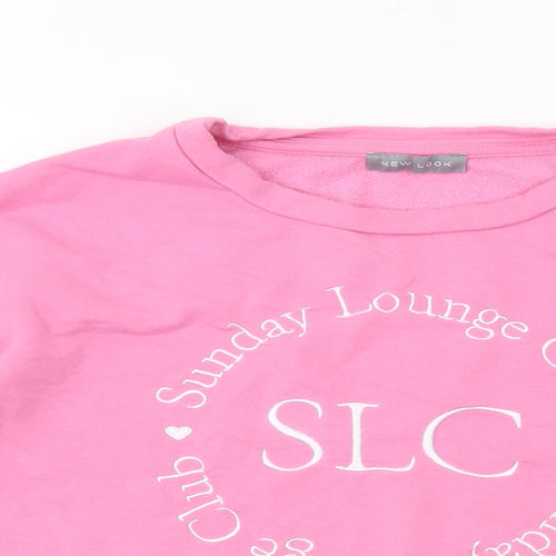 New Look Womens Pink Polyester Pullover Sweatshirt Size 12 Pullover