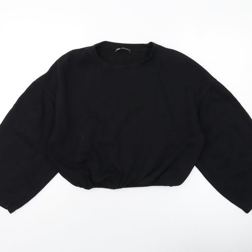 Zara Womens Beige Cotton Pullover Sweatshirt Size S Pullover