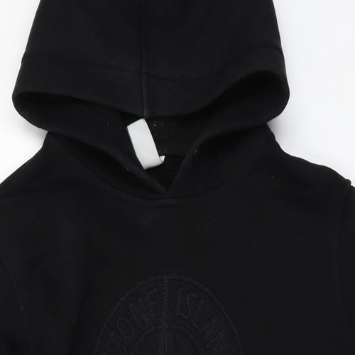 Stone Island Mens Black Cotton Pullover Hoodie Size M
