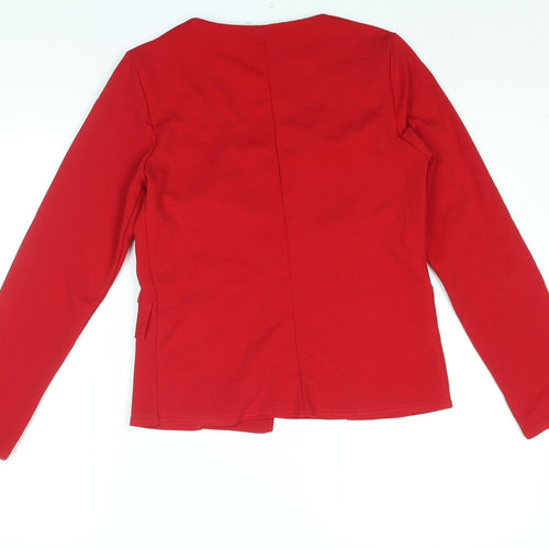 Boohoo Womens Red Jacket Size 12