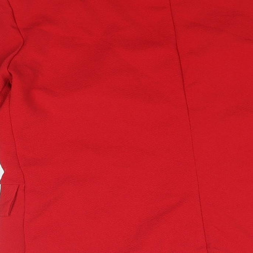 Boohoo Womens Red Jacket Size 12