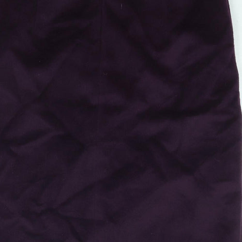 Marks and Spencer Womens Pink Wool A-Line Skirt Size 10 Zip