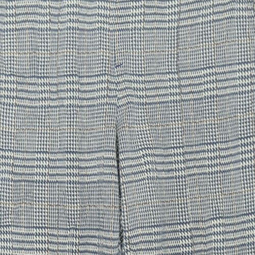 Lands' End Womens Blue Check Cotton Trousers Size M L26 in Regular