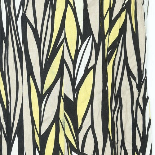 Per Se Womens Multicoloured Geometric Polyester Sheath Size 16 Round Neck Zip