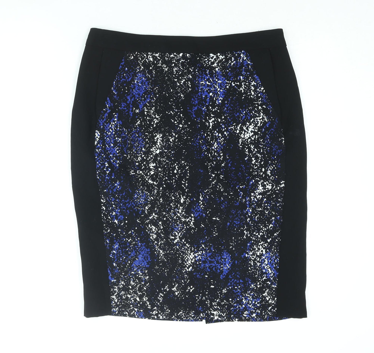 Planet Womens Black Geometric Polyester Straight & Pencil Skirt Size 10 Zip