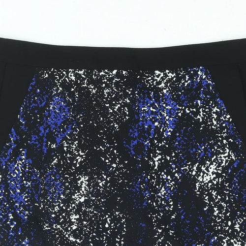 Planet Womens Black Geometric Polyester Straight & Pencil Skirt Size 10 Zip