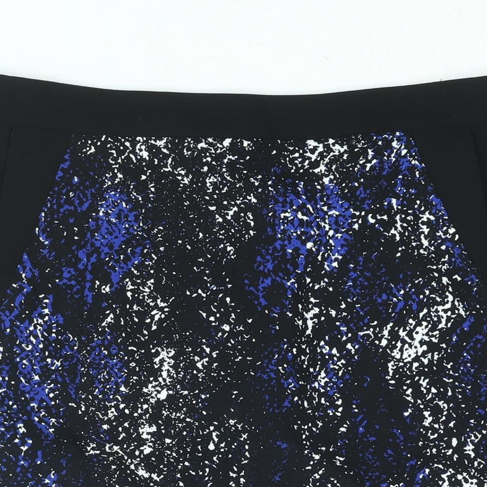 Planet Womens Black Geometric Polyester Straight & Pencil Skirt Size 10 Zip