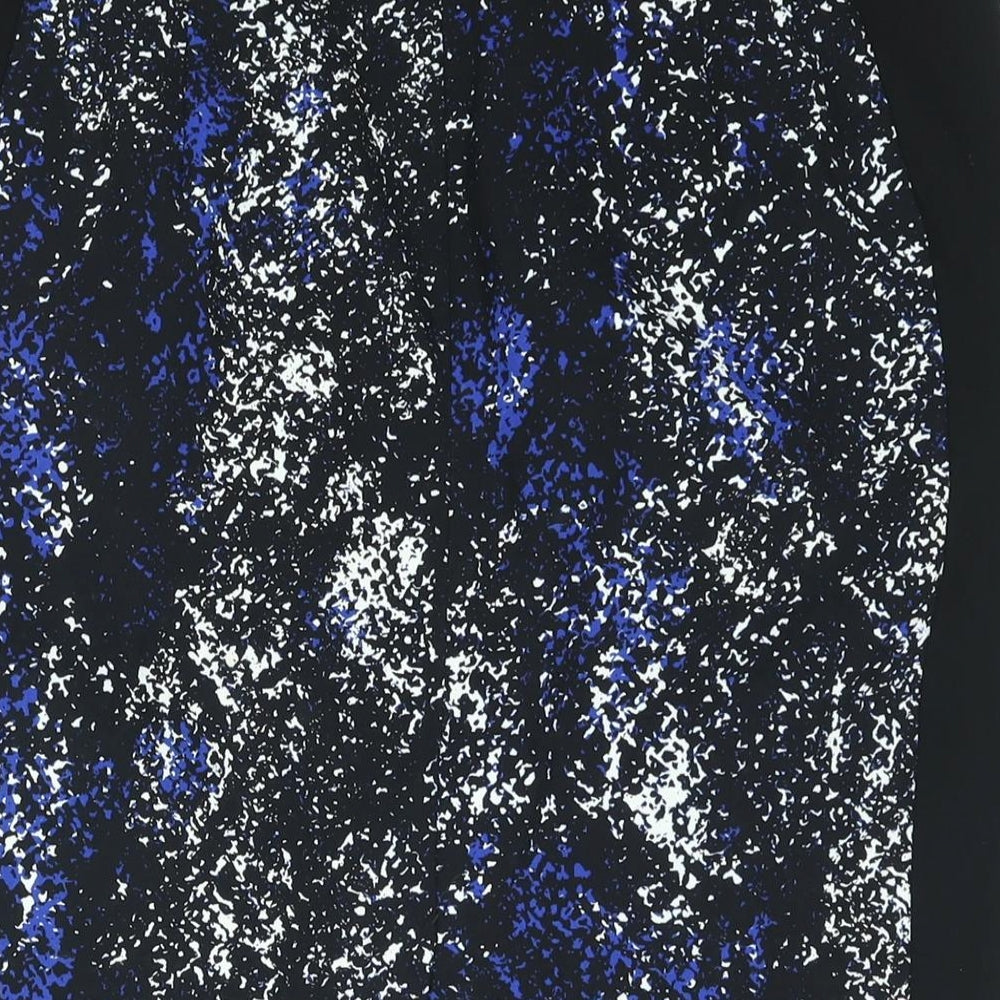 Planet Womens Black Geometric Polyester Straight & Pencil Skirt Size 10 Zip
