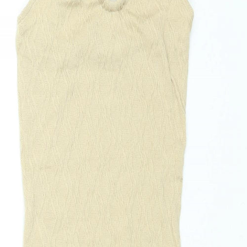 Divided by H&M Womens Beige Polyester Mini Size XS Halter Tie
