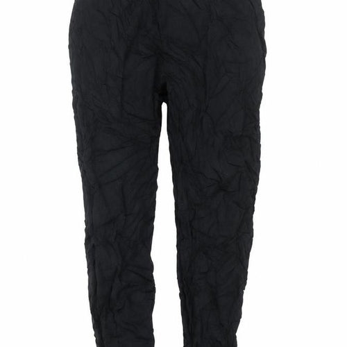 Divided by H&M Womens Black Viscose Trousers Size 14 L24 in Regular