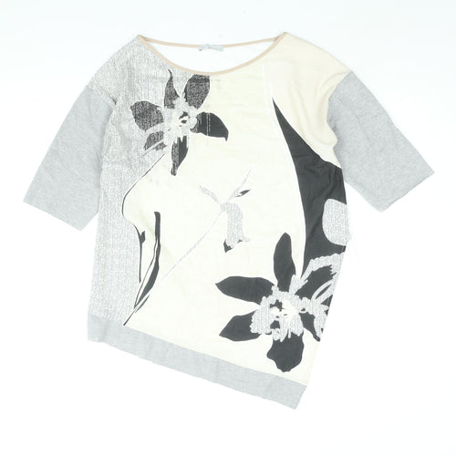 Zara Womens Multicoloured Polyester Basic Blouse Size M Round Neck - Floral Print
