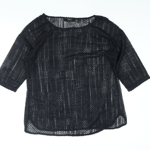 NEXT Womens Blue Polyester Basic Blouse Size 16 Round Neck
