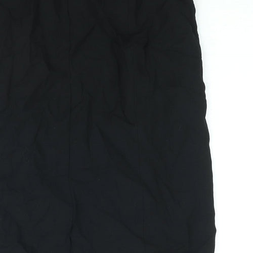 CARACTERE Womens Black Wool Straight & Pencil Skirt Size 10 Zip