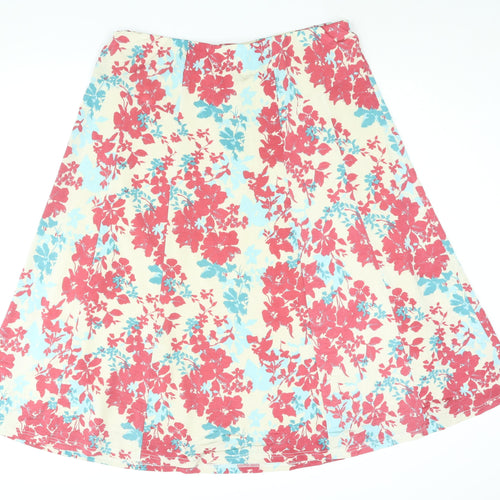 Anna Rose Womens Multicoloured Floral Polyester A-Line Skirt Size 18
