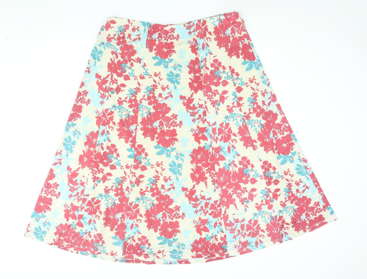 Anna Rose Womens Multicoloured Floral Polyester A-Line Skirt Size 18