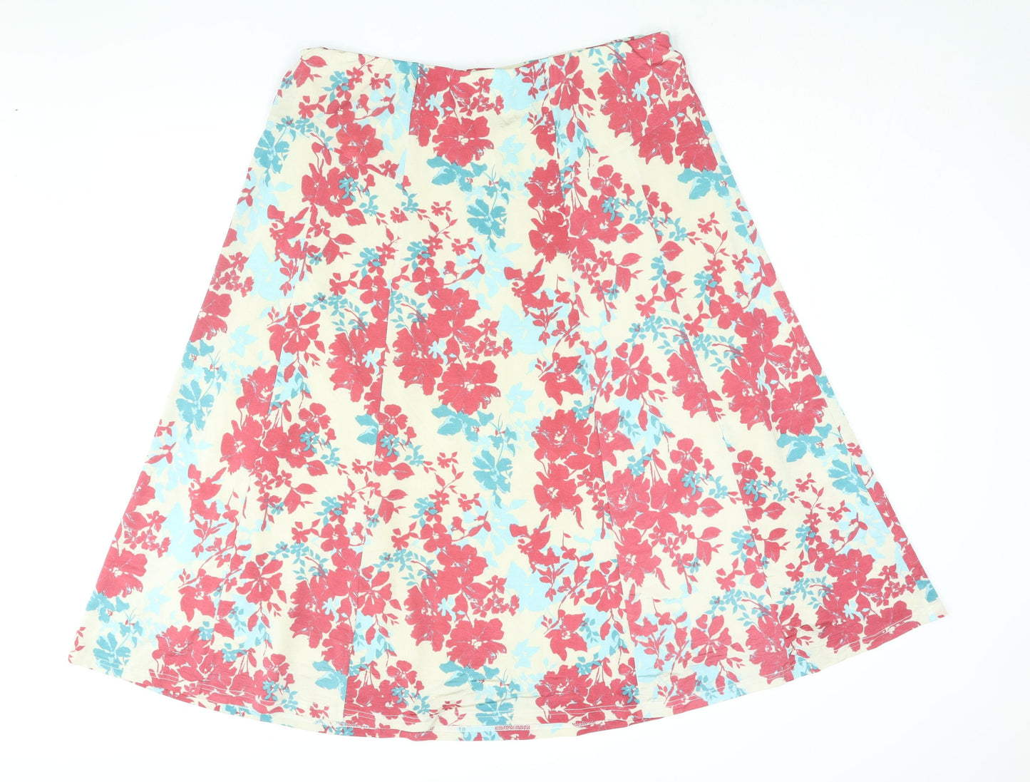 Anna Rose Womens Multicoloured Floral Polyester A-Line Skirt Size 18