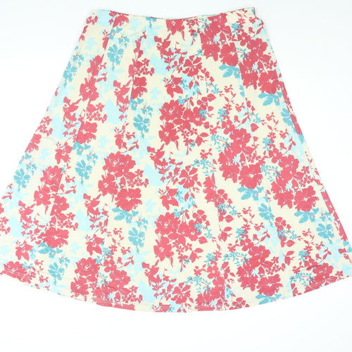Anna Rose Womens Multicoloured Floral Polyester A-Line Skirt Size 18