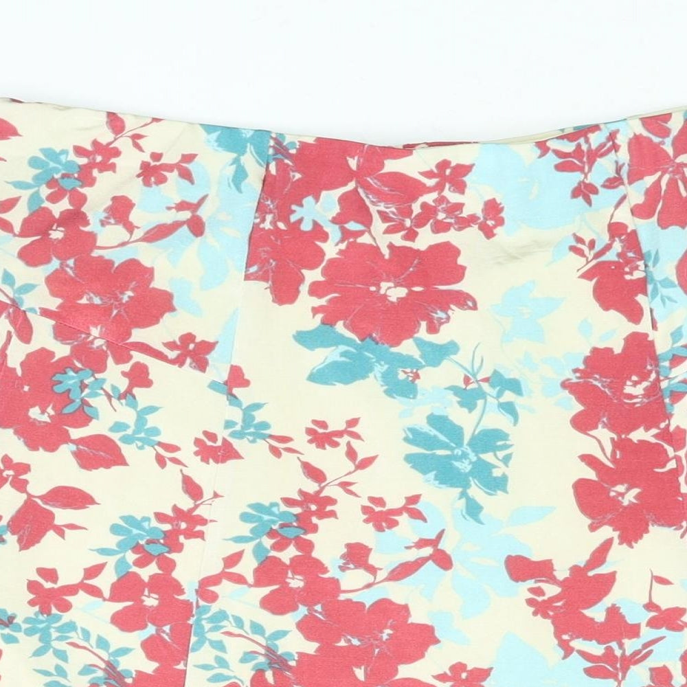 Anna Rose Womens Multicoloured Floral Polyester A-Line Skirt Size 18