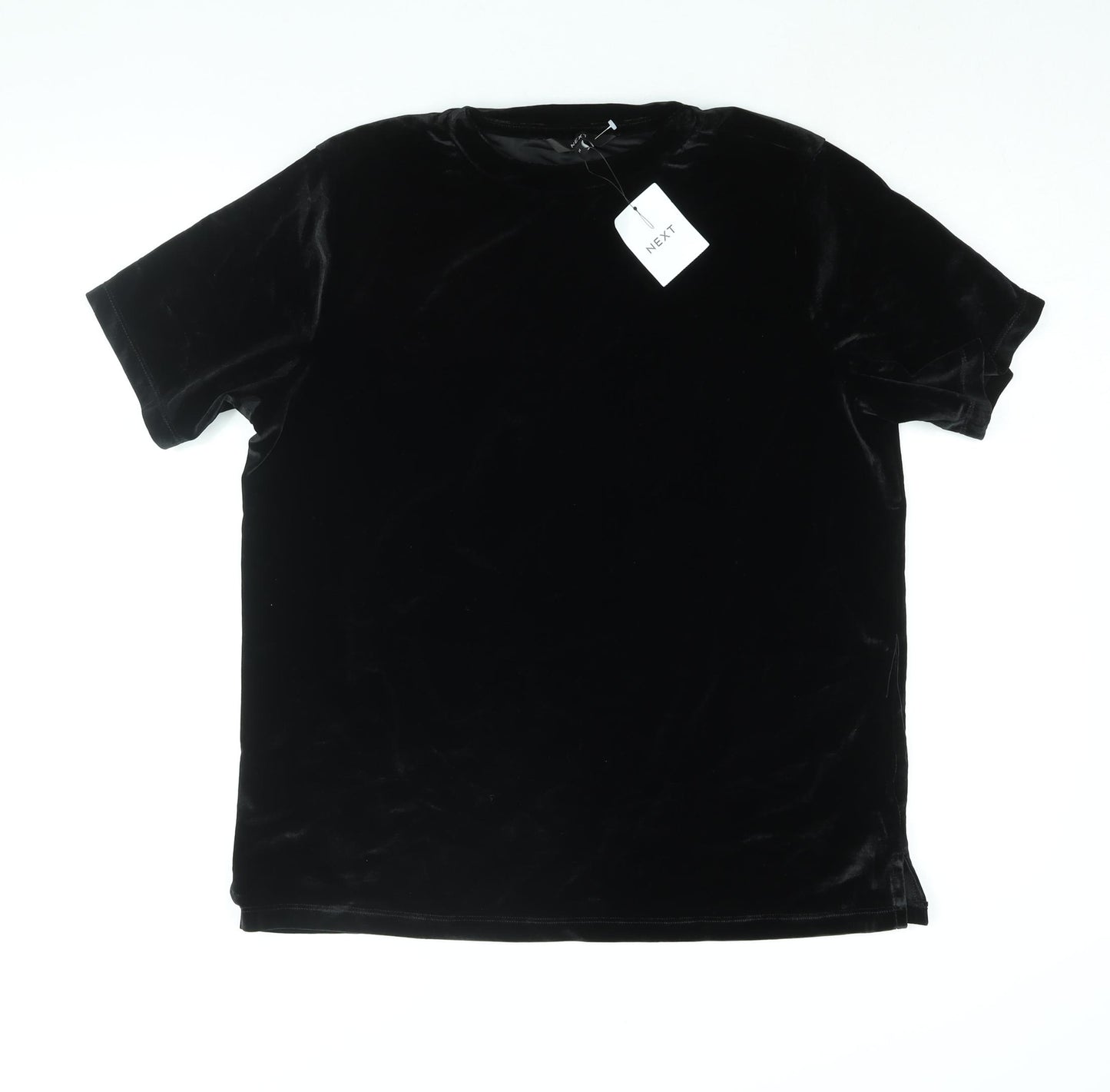 NEXT Womens Black Polyester Basic Blouse Size 14 Round Neck