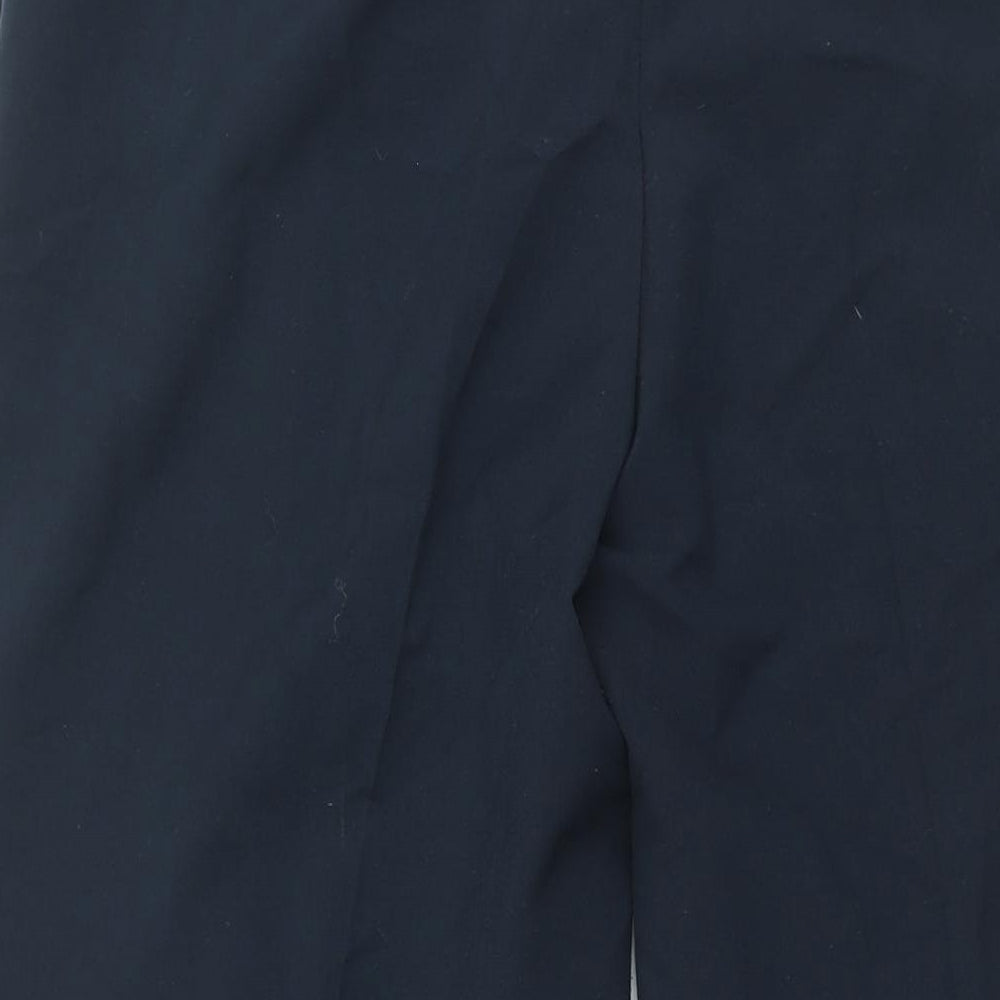 New Look Womens Blue Polyester Trousers Size 16 L31 in Regular Zip - Button Detail