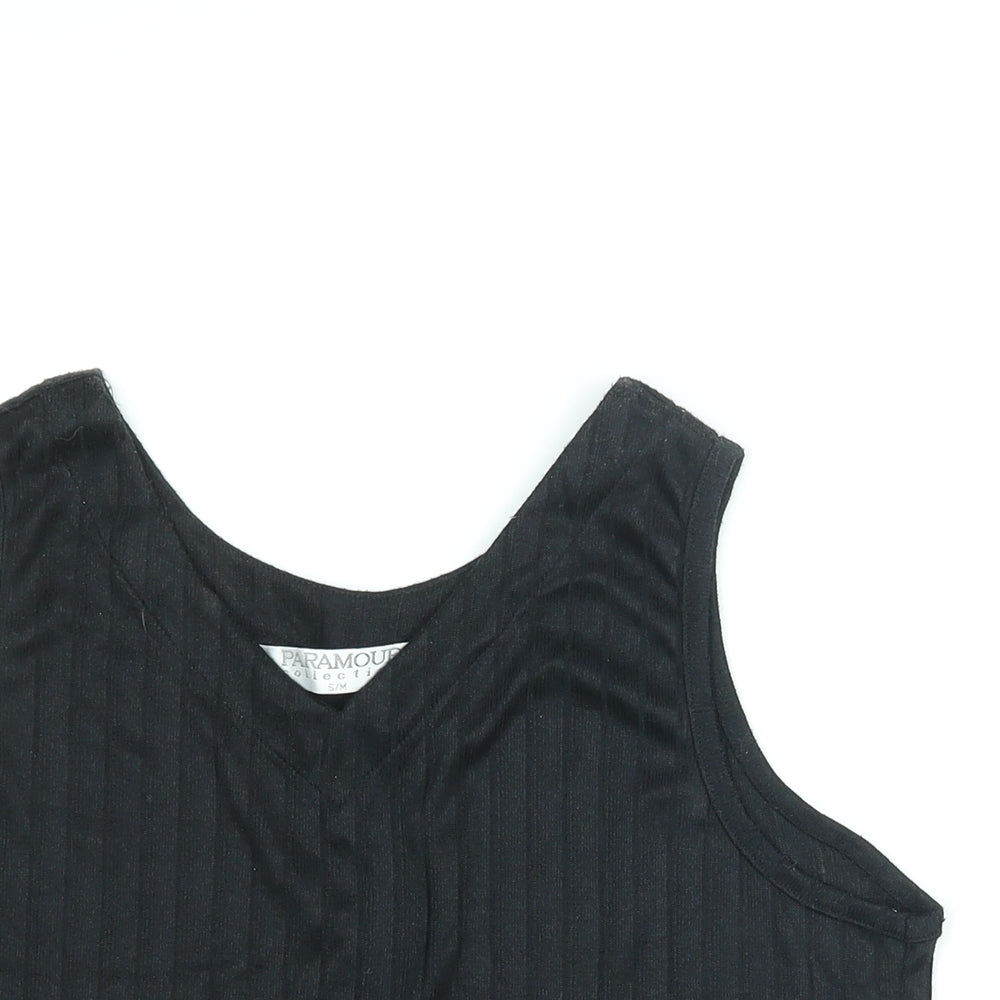 Paramour Womens Black Polyester Camisole Blouse Size S V-Neck - Size S-M