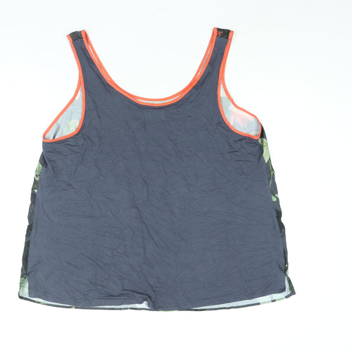 Ted Baker Womens Grey Polyester Camisole Blouse Size 18 Scoop Neck - Floral Print