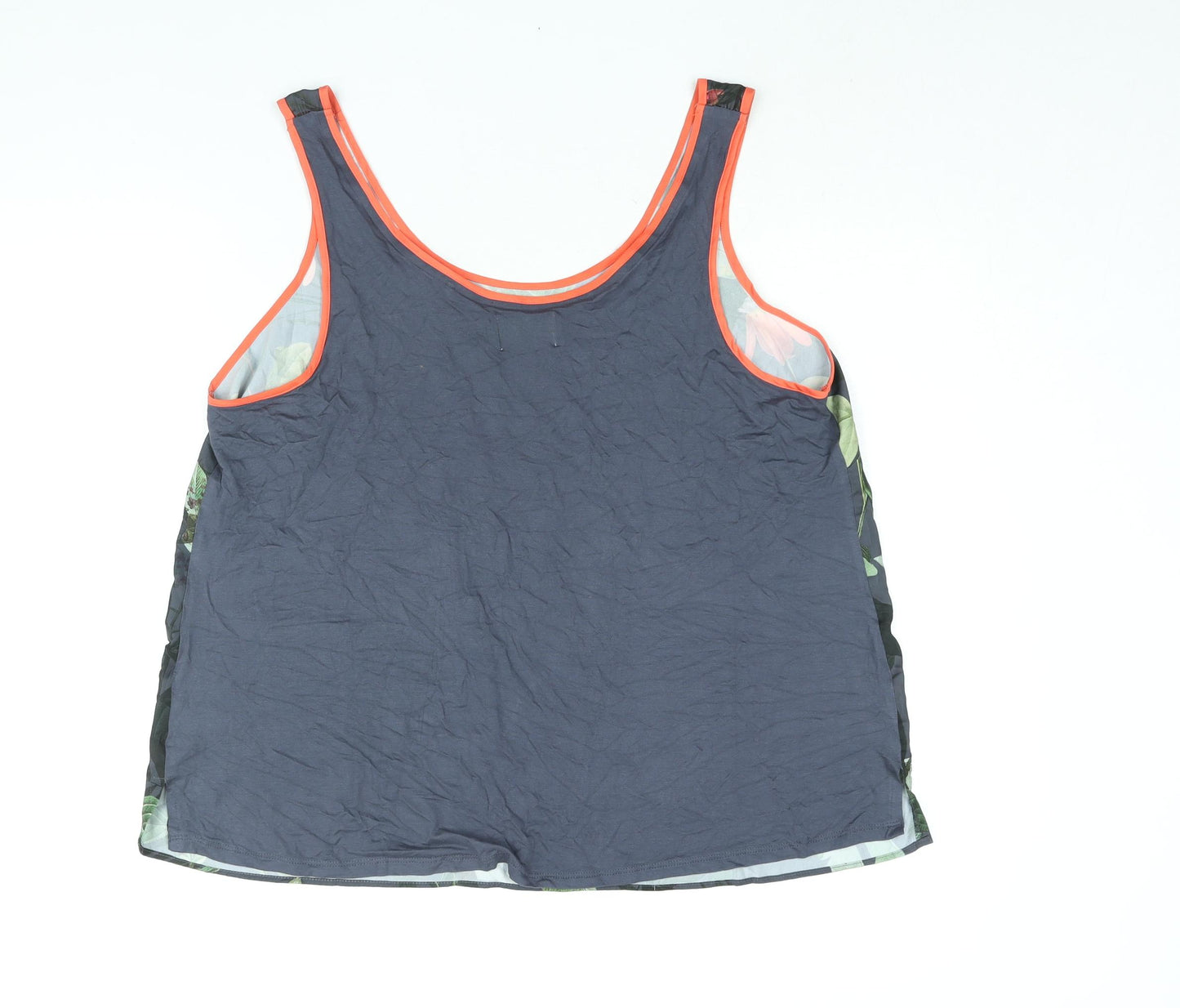 Ted Baker Womens Grey Polyester Camisole Blouse Size 18 Scoop Neck - Floral Print