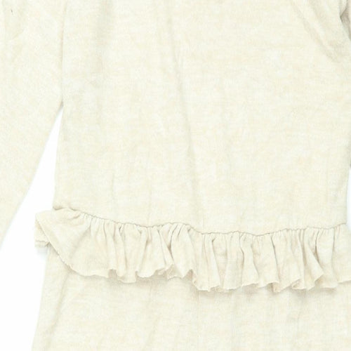 River Island Girls Beige Polyester Jumpsuit One-Piece Size 9-10 Years L25 in Button - Frill