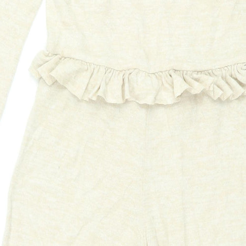 River Island Girls Beige Polyester Jumpsuit One-Piece Size 9-10 Years L25 in Button - Frill