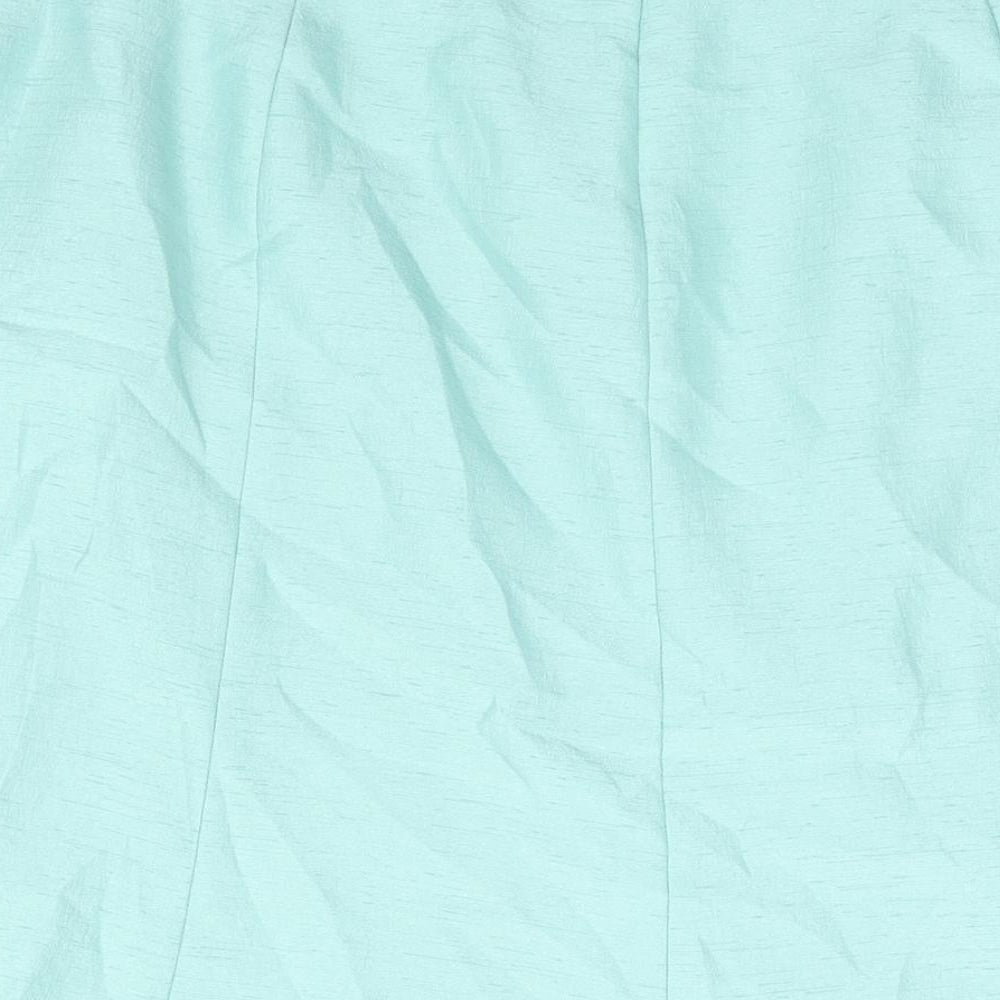Jacques Vert Womens Green Polyester Trumpet Skirt Size 18 Zip - Vented