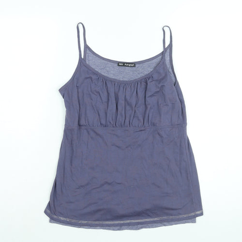 Autograph Womens Purple Viscose Basic Tank Size 14 Scoop Neck