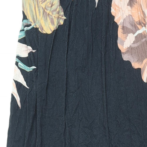 NEXT Womens Multicoloured Floral Viscose Maxi Size 16 Square Neck Pullover - Drawstring Waist