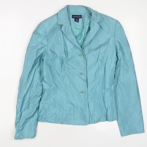 Ann Taylor Womens Blue Jacket Blazer Size S Button