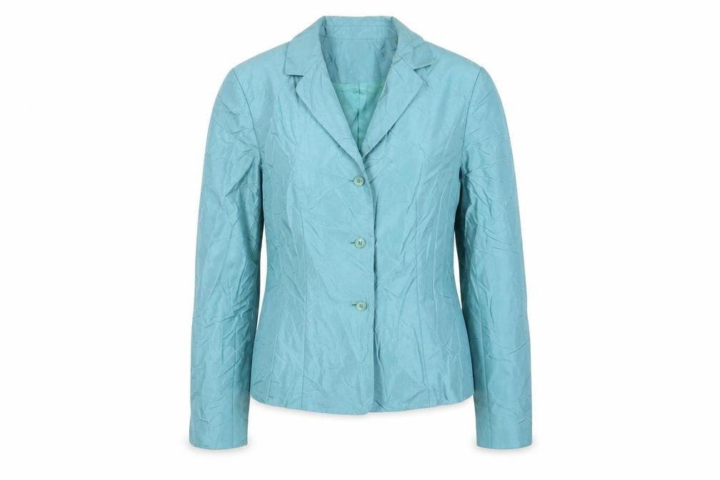 Ann Taylor Womens Blue Jacket Blazer Size S Button