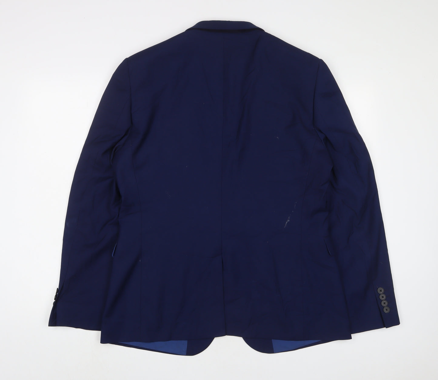 Burton Mens Blue Polyester Jacket Suit Jacket Size 44 Regular