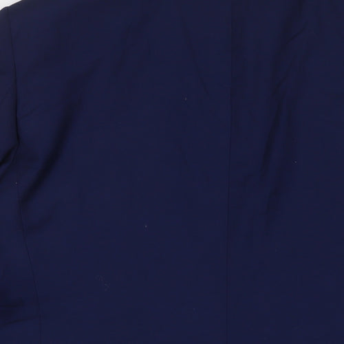 Burton Mens Blue Polyester Jacket Suit Jacket Size 44 Regular