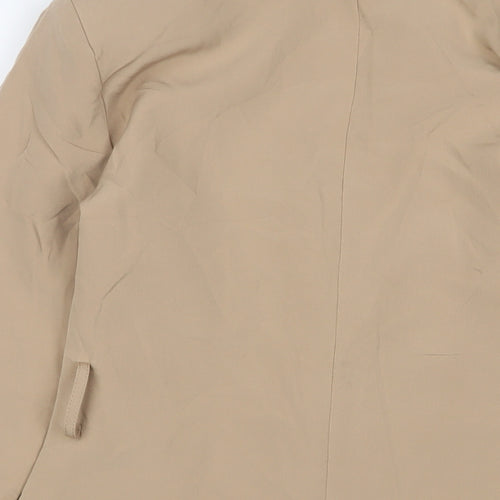 Boohoo Womens Beige Jacket Blazer Size 10 Button