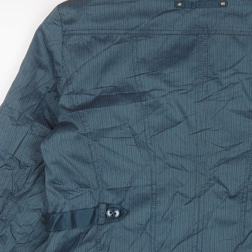 Bonita Womens Blue Jacket Blazer Size 12 Button