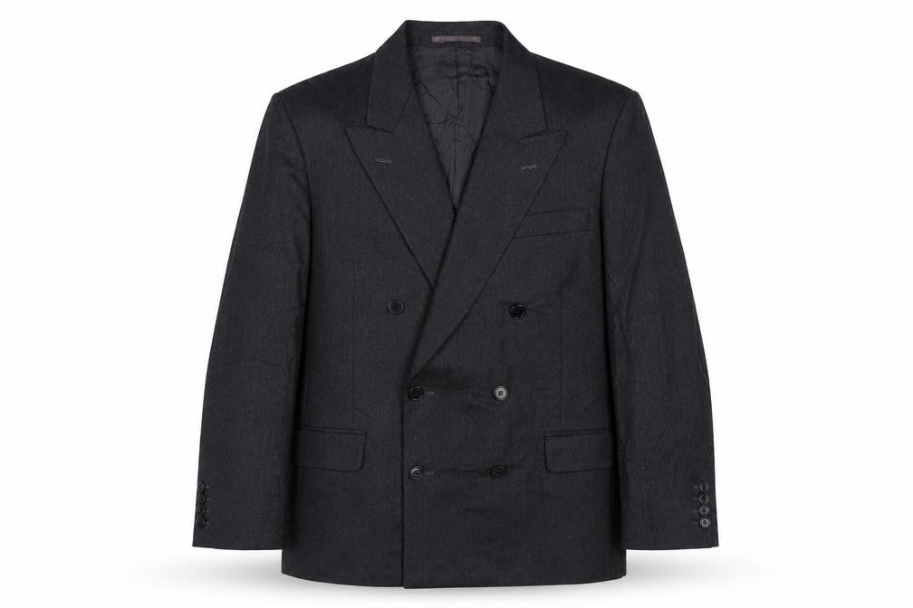 Front view of Horne Brothers men’s grey wool jacket suit jacket, size 40, regular