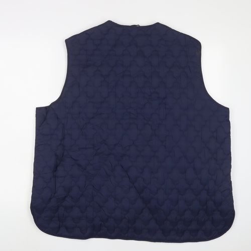 Per Una Womens Blue Gilet Jacket Size 20 Snap