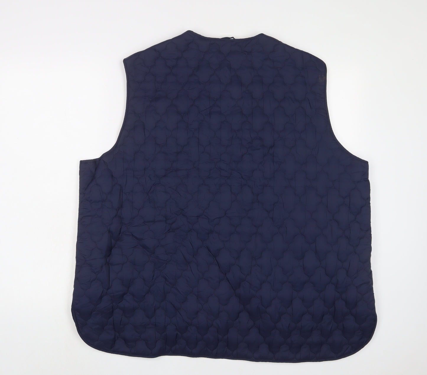 Per Una Womens Blue Gilet Jacket Size 20 Snap