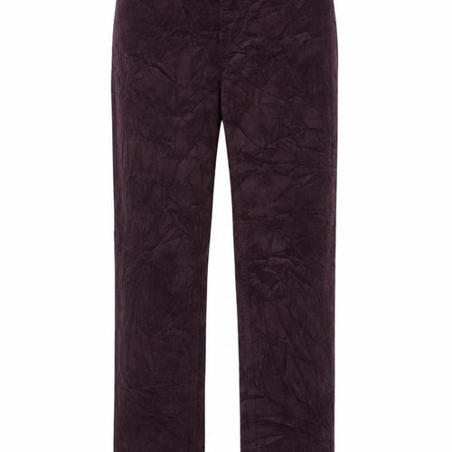 Marks and Spencer Womens Purple Cotton Trousers Size 8 L31 in Regular Zip